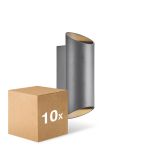 Lot 10x Nordlux Nico Applique Murale Aluminium Anthracite Up & Down | IP54 - Convient pour 2x GU10